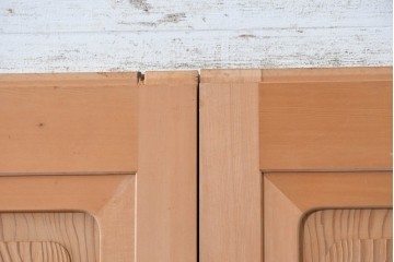 和製ヴィンテージ　昭和後期　高級品!!　繊細な組子細工と木目を楽しめる帯戸4枚セット　(R-090586)