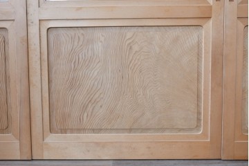 和製ヴィンテージ　昭和後期　高級品!!　繊細な組子細工と木目を楽しめる帯戸4枚セット　(R-090586)