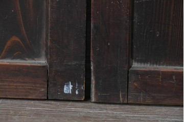 アンティーク建具　明治期　深みのある色合いと木目が上品な帯戸2枚セット　(R-090589)