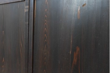 アンティーク建具　明治期　深みのある色合いと木目が上品な帯戸2枚セット　(R-090589)