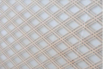 ヴィンテージ建具　昭和後期　欅(ケヤキ)玉杢プリント合板　三重菱の組子細工が美しい帯戸2枚セット　(R-090590)