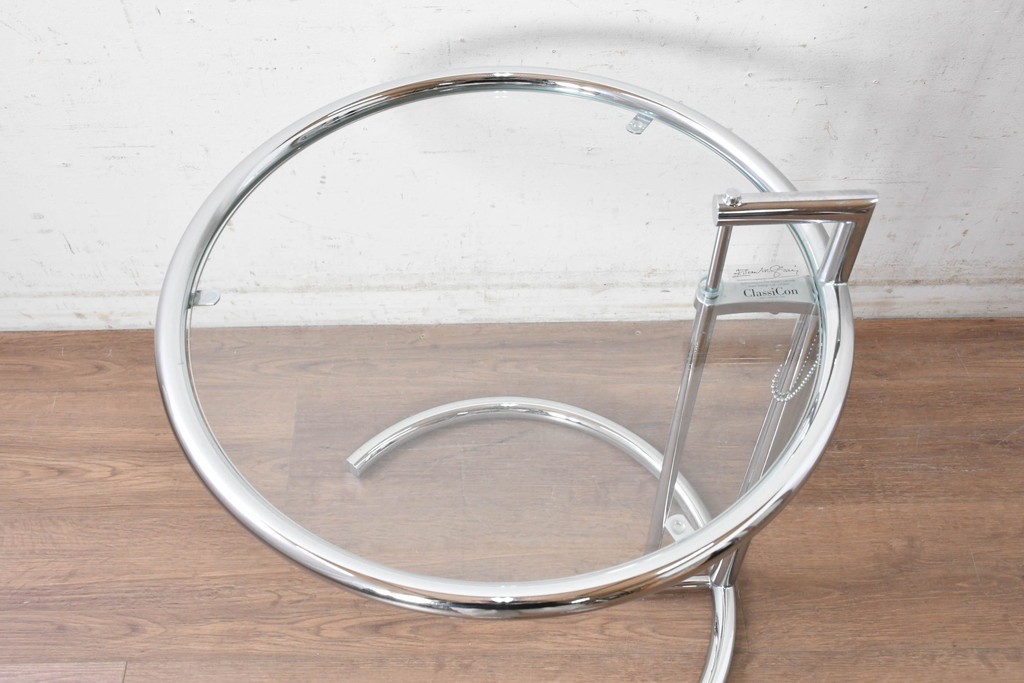中古　美品　Cassina ixc.(カッシーナイクスシー)取り扱い　ClassiCon(クラシコン)　Eileen Gray(アイリーン・グレイ)　ADJUSTABLE TABLE(アジャスタブルテーブル)　E1027　サイドテーブル　定価約21万円　(R-090606)