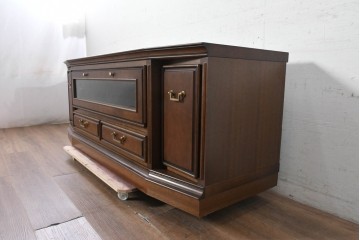 中古　美品　maruni(マルニ木工)　地中海ロイヤルシリーズ(ROYAL)　収納力が魅力のクラシカルなテレビ台　(R-090610)