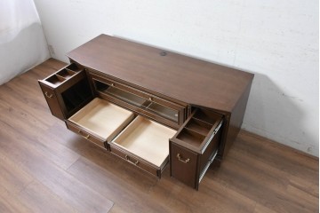 中古　美品　maruni(マルニ木工)　地中海ロイヤルシリーズ(ROYAL)　収納力が魅力のクラシカルなテレビ台　(R-090610)