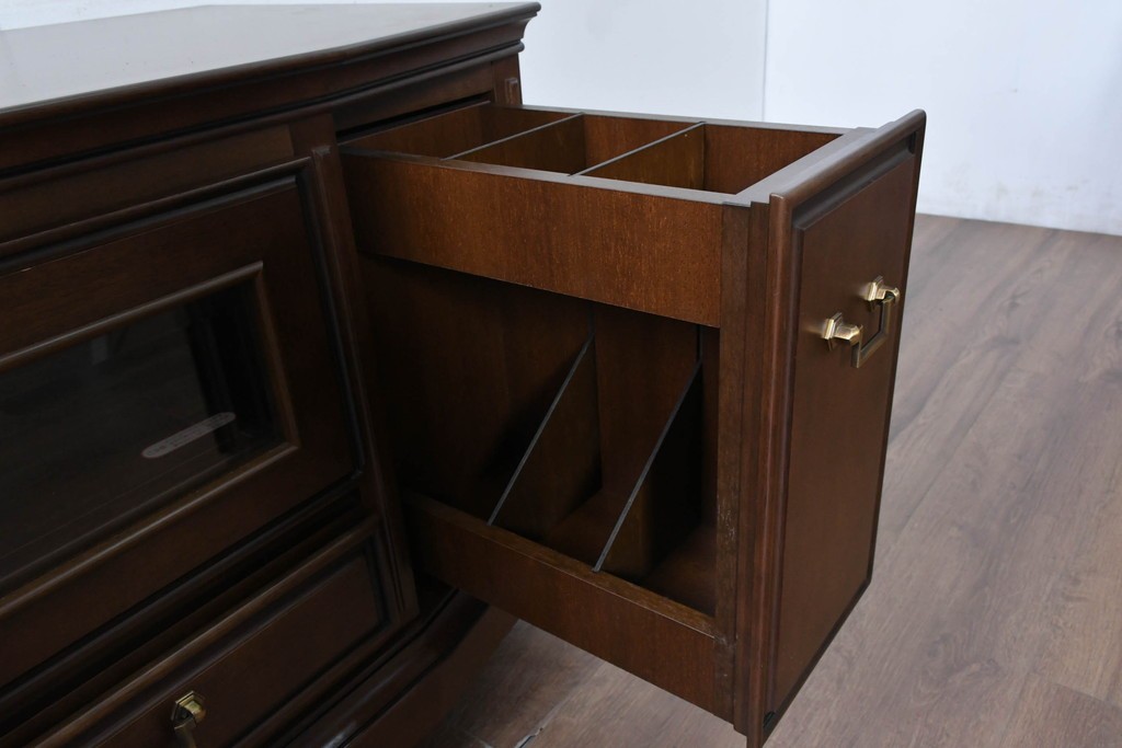 中古　美品　maruni(マルニ木工)　地中海ロイヤルシリーズ(ROYAL)　収納力が魅力のクラシカルなテレビ台　(R-090610)