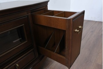 中古　美品　maruni(マルニ木工)　地中海ロイヤルシリーズ(ROYAL)　収納力が魅力のクラシカルなテレビ台　(R-090610)