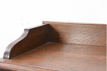 イギリスアンティーク　1940年頃　オーク材　珍しいオープンタイプ!　クラシカルな意匠のブックシェルフ　(R-090612)