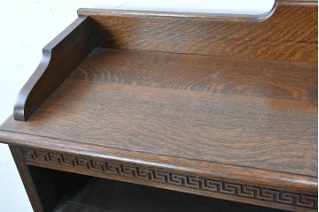 イギリスアンティーク　1940年頃　オーク材　珍しいオープンタイプ!　クラシカルな意匠のブックシェルフ　(R-090612)