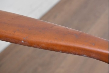 和製ヴィンテージ　オールドカリモク　カリモク家具(karimoku)　合皮製　Kチェア1シーター　艶やかなブラックカラーが美しいイージーチェア　(R-090623)