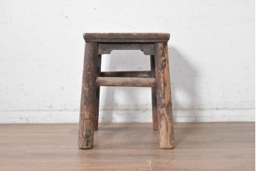 【簡易リペア限定品】　アジアンヴィンテージ　1970年から1980年頃　中国　伝統的な趣を楽しめるアンティーク調スツール　(R-090628)