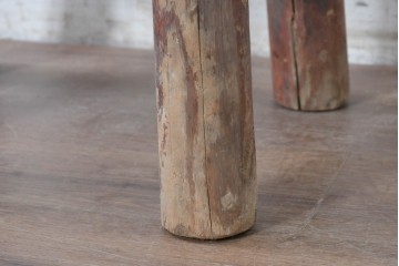 【簡易リペア限定品】　アジアンヴィンテージ　1970年から1980年頃　中国　伝統的な趣を楽しめるアンティーク調スツール　(R-090628)