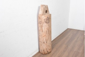 ヴィンテージ雑貨　バリ島　素朴な表情が魅力のスリットドラム　※ディスプレイ用　(R-090629)