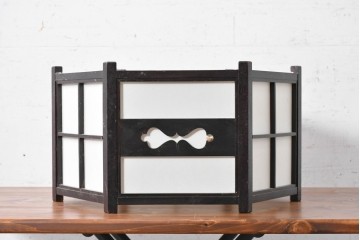 《引っ掛けシーリング式ペンダントライト加工費込み》　中古　松本民芸家具　絶版品　B型六角アンドン　和モダンな吊り下げ照明　(R-090632)