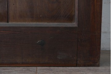 アンティーク建具　明治期　総欅(ケヤキ)材　大きな金具を備えた重厚な蔵戸1枚　(R-090637)