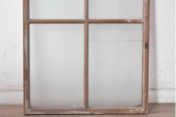 アンティーク建具　昭和初期から昭和中期　すりガラスがレトロなガラス窓1枚　(R-090642)