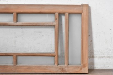 アンティーク建具　昭和初期　大正ロマン　幾何学的な格子が印象的な明かり取り1枚　(R-090644)