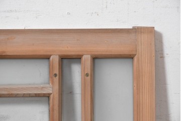 アンティーク建具　昭和初期　大正ロマン　幾何学的な格子が印象的な明かり取り1枚　(R-090644)
