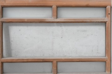 アンティーク建具　昭和初期　大正ロマン　幾何学的な格子が印象的な明かり取り1枚　(R-090644)