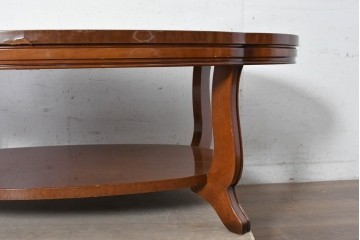 中古　maruni(マルニ木工)　高級ライン　BRITANNIA(ブリタニア)シリーズ　優美な曲線が上品なセンターテーブル　定価約76万円　(R-090652)