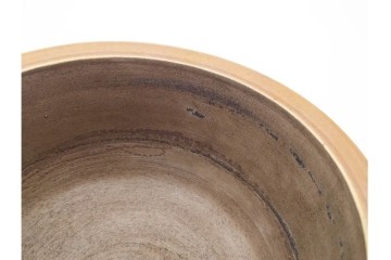 時代物　角福　色絵　花鳥図が華やかな三つ足植木鉢　(R-090656)