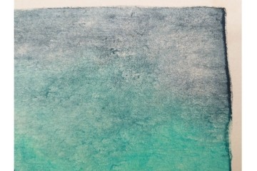 真作　畦地梅太郎　頒布作　「夏の富士」　鮮やかな色彩で富士山を描いた木版画　(R-090666)