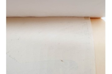 真作　昭和36年9月　加藤八洲　新刻　「遡る岩魚」　8/100　岩魚を大胆に描いた木版画　台紙付き　(R-090667)