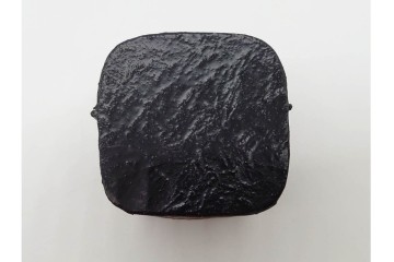 中村宗悦　遠山蒔絵と内金が趣深い柿の葉茶器　共箱付き　(R-090671)