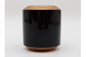 中村恭蔵　「雪吹」　松竹梅蒔絵が上品な棗　共箱付き　(R-090672)