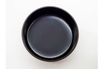 伯峰(志田勝)　桐竹蒔絵が格調高い中棗　共箱付き　(R-090673)