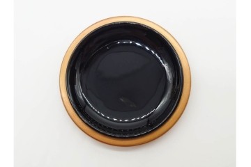 高井泰令　菊桐蒔絵が味わい深い茶入　共箱付き　(R-090674)