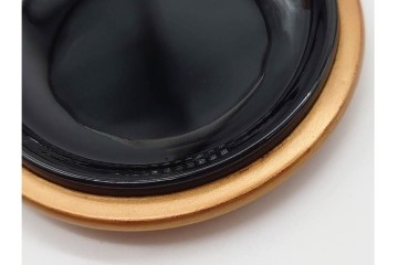 高井泰令　菊桐蒔絵が味わい深い茶入　共箱付き　(R-090674)