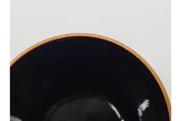 高井泰令　菊桐蒔絵が味わい深い茶入　共箱付き　(R-090674)