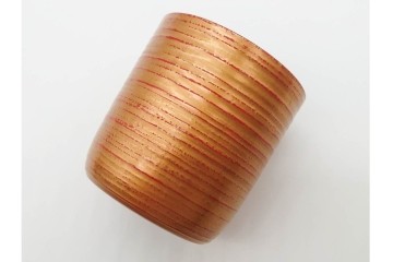 高井泰令　菊桐蒔絵が味わい深い茶入　共箱付き　(R-090674)
