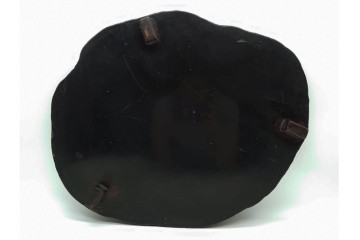 時代物　根来塗　使い込まれた風合いが味わい深い足付盆　(R-090688)