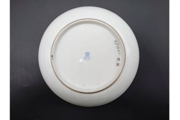 フランスアンティーク　Sevres(セーブル)　金彩　深いブルーとピンクの薔薇の対比が美しいカップ&ソーサー　ケース付き　(R-090695)