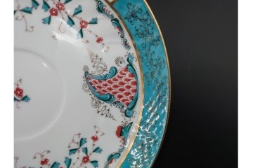 希少!　ハンガリー　HEREND(ヘレンド)　トゥッピーニの角笛　気品漂うダブルハンドルのカップ&ソーサー3客セット　(R-090696)