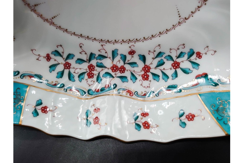 ハンガリー　HEREND(ヘレンド)　トゥッピーニの角笛　気品漂うトライアングルディッシュ　(R-090698)
