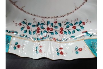 ハンガリー　HEREND(ヘレンド)　トゥッピーニの角笛　気品漂うトライアングルディッシュ　(R-090698)