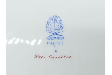 ハンガリー　HEREND(ヘレンド)　トゥッピーニの角笛　気品漂うトライアングルディッシュ　(R-090698)