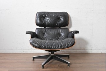 【簡易リペア限定品】　アメリカヴィンテージ　 Herman Miller(ハーマンミラー)　 包み込まれるような座り心地のイームズラウンジチェア　現行定価約119万円(※ラウンジチェア&オットマンセットの場合)　(R-090701)