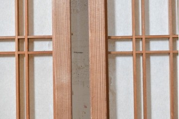 ヴィンテージ建具　昭和中期　繊細な格子意匠が上品な書院窓4枚セット　(R-090705)