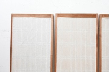 ヴィンテージ建具　昭和中期　繊細な格子意匠が上品な書院窓4枚セット　(R-090705)