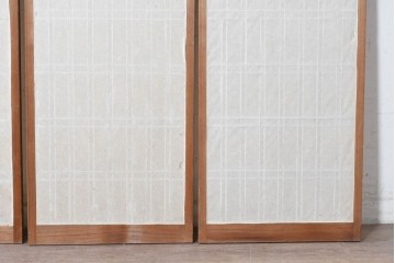 ヴィンテージ建具　昭和中期　繊細な格子意匠が上品な書院窓4枚セット　(R-090705)