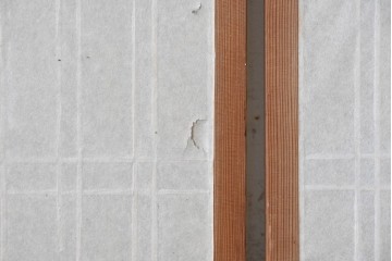 ヴィンテージ建具　昭和中期　繊細な格子意匠が上品な書院窓4枚セット　(R-090705)