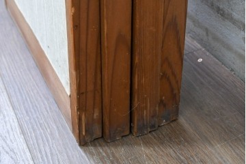 ヴィンテージ建具　昭和中期　繊細な格子意匠が上品な書院窓4枚セット　(R-090705)