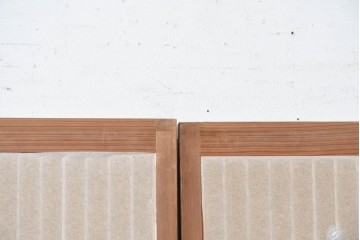 ヴィンテージ建具　昭和中期　蜀江文様の組子がアクセントを添える書院戸4枚セット　(R-090706)