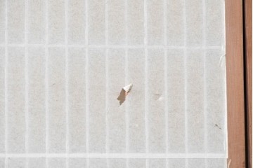 ヴィンテージ建具　昭和中期　蜀江文様の組子がアクセントを添える書院戸4枚セット　(R-090706)