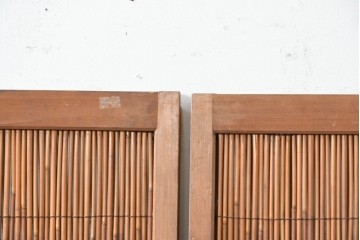 ヴィンテージ建具　昭和中期　素朴な風合いを楽しめる幅狭の夏戸4枚セット　(R-090708)