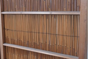 ヴィンテージ建具　昭和中期　素朴な風合いを楽しめる幅狭の夏戸4枚セット　(R-090708)