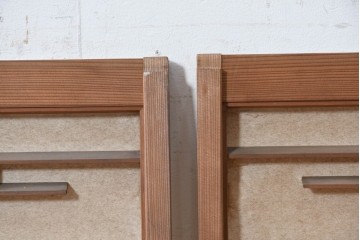 ヴィンテージ建具　昭和中期　流れる雲のような格子が趣深い障子窓4枚セット　(R-090709)